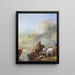 Atterrir un bateau - Philips Wouwerman — indrammet kunstværk på væggen