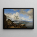 Glade og larmende bønder i en kro - Philips Wouwerman — indrammet kunstværk på væggen