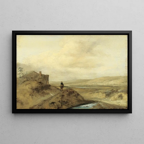 Cavalier dans les dunes - Philips Wouwerman — indrammet kunstværk på væggen