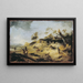 Banc de sable med rejsende - Philips Wouwerman — indrammet kunstværk på væggen