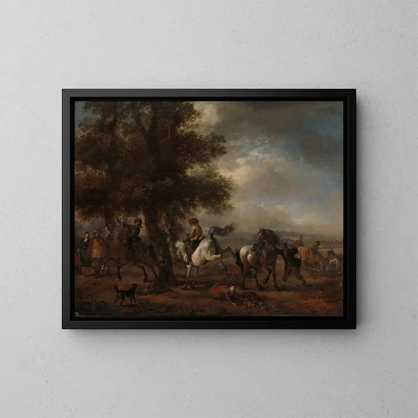 Le gris qui se cabre - Philips Wouwerman — indrammet kunstværk på væggen
