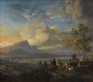 La chasse au faucon - Philips Wouwerman — visning af kunstværket