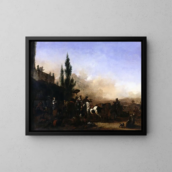 Le Retour de Hawking - Philips Wouwerman — indrammet kunstværk på væggen