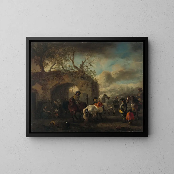 L'École d'équitation - Philips Wouwerman — indrammet kunstværk på væggen