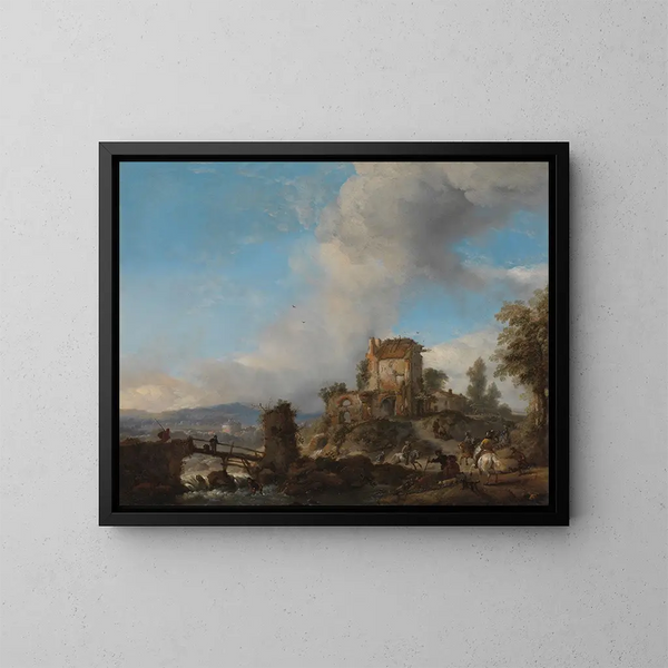La Chasse au cerf - Philips Wouwerman — indrammet kunstværk på væggen