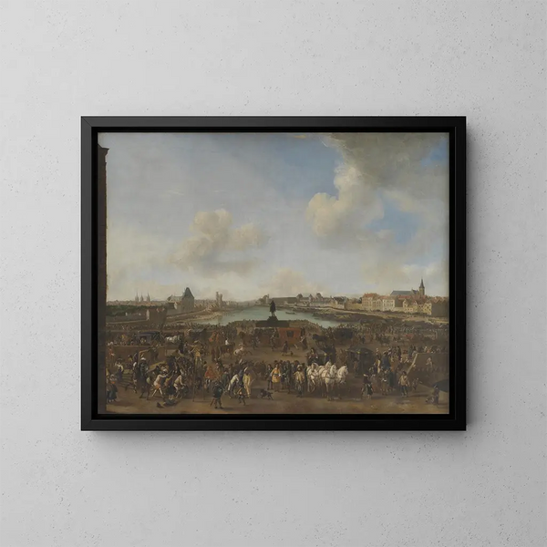 Vue de Paris depuis la Place Dauphine - Philips Wouwerman — indrammet kunstværk på væggen
