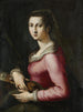 Portrait af en kvinde som Sankt Katharina - Pier Francesco Foschi — visning af kunstværket