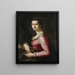Portrait af en kvinde som Sankt Katharina - Pier Francesco Foschi — indrammet kunstværk på væggen