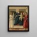 Jomfru Maria med Barnet, omgivet af fire engle - Piero della Francesca — indrammet kunstværk på væggen
