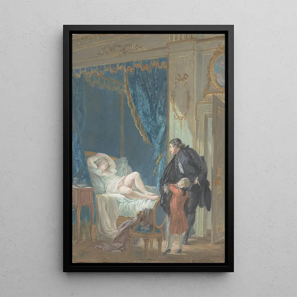 Le Matin - Pierre-Antoine Baudouin — indrammet kunstværk på væggen