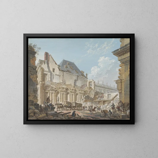 PierreAntoine Demachy - Demolition of the Old Vestibule of the PalaisRoyal Paris.webp