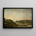 L'Hôtel de la Monnaie og Louvre set fra Pont-Neuf omkring 1800 - Pierre-Antoine Demachy — indrammet kunstværk på væggen