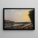 La Seine à la Grenouillère set fra terrassen ved vandkanten ved Tuileries - Pierre-Antoine Demachy — indrammet kunstværk på væggen