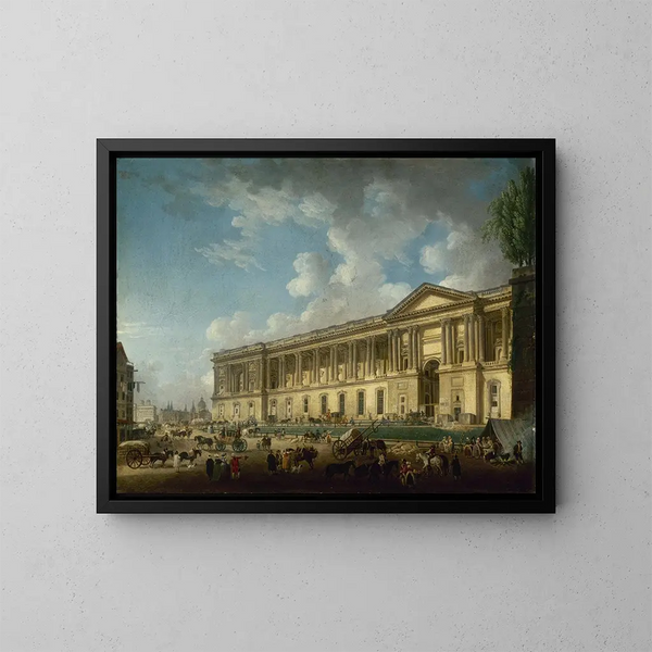 La colonnade du Louvre nouvellement dégagée - Pierre-Antoine Demachy — indrammet kunstværk på væggen