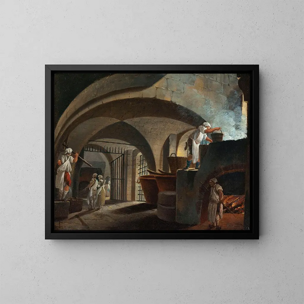 La fonderie des suifs à l'Hôtel-Dieu - Pierre-Antoine Demachy — indrammet kunstværk på væggen