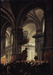 et capucin-foredrag i Saint-Roch-kirken - Pierre-Antoine Demachy — visning af kunstværket