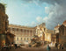 Louvre-kolonnadens åbning under nedrivningen af ruinerne af Hôtel du Petit Bourbon - Pierre-Antoine Demachy — visning af kunstværket