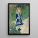 En lille pige med en vandkande - Pierre-Auguste Renoir — indrammet kunstværk på væggen