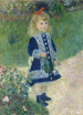En lille pige med en vandkande - Pierre-Auguste Renoir — visning af kunstværket