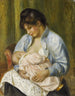 En kvinde ammer et barn - Pierre-Auguste Renoir — visning af kunstværket