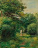 Allé i en skov kvinde med barn i armene - Pierre-Auguste Renoir — visning af kunstværket
