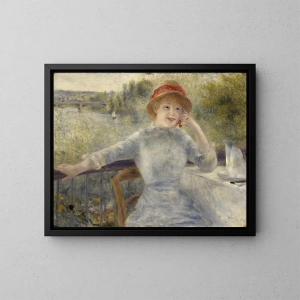 Alphonsine Fournaise - Pierre-Auguste Renoir — indrammet kunstværk på væggen