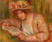 Andre i hat, der læser - Pierre-Auguste Renoir — visning af kunstværket