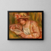 Andre i hat, der læser - Pierre-Auguste Renoir — indrammet kunstværk på væggen