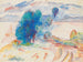 træer ved vandkanten og sejlskib - Pierre-Auguste Renoir — visning af kunstværket