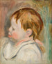 barnets hoved i profil til venstre - Pierre - Auguste Renoir — visning af kunstværket