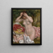 Baderinde, der ordner sit hår - Pierre-Auguste Renoir — indrammet kunstværk på væggen