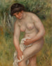 Baderinde, der tørrer sig - Pierre-Auguste Renoir — visning af kunstværket