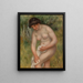 Baderinde, der tørrer sig - Pierre-Auguste Renoir — indrammet kunstværk på væggen