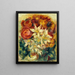 Bouquet de narcisser og roser - Pierre-Auguste Renoir — indrammet kunstværk på væggen