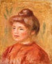 Buste af kvinde i rød Buste de femme en rouge - Pierre-Auguste Renoir — visning af kunstværket