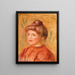 Buste af kvinde i rød Buste de femme en rouge - Pierre-Auguste Renoir — indrammet kunstværk på væggen