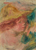 Buste med hat - Pierre-Auguste Renoir — visning af kunstværket
