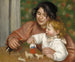 Børn med legetøj, Gabrielle og kunstnerens søn Jean - Pierre-Auguste Renoir — visning af kunstværket
