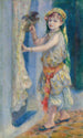 Børn med en fugl Mademoiselle Fleury i algerisk kostume - Pierre-Auguste Renoir — visning af kunstværket