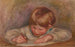 Claude Renoir, der skriver - Pierre-Auguste Renoir — visning af kunstværket