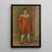 Claude Renoir i klovnekostume - Pierre-Auguste Renoir — indrammet kunstværk på væggen