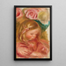 Coco i roser - Pierre-Auguste Renoir — indrammet kunstværk på væggen
