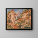 Composition fem badende kvinder - Pierre-Auguste Renoir — indrammet kunstværk på væggen