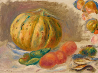 Komposition med meloner og tomater - Pierre-Auguste Renoir — visning af kunstværket