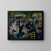 Danse au Moulin de la Galette - Pierre-Auguste Renoir — indrammet kunstværk på væggen