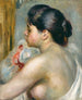 Kvinde med sorte hår - Pierre-Auguste Renoir — visning af kunstværket