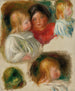 Studie af børn og ung kvinde - Pierre-Auguste Renoir — visning af kunstværket
