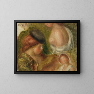 Kvindestudier - Pierre-Auguste Renoir — indrammet kunstværk på væggen