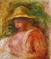 Kvinde med hat - Pierre-Auguste Renoir — visning af kunstværket