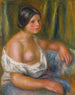 Kvinde i blå - Pierre-Auguste Renoir — visning af kunstværket